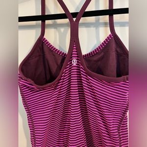 Lululemon full length, racer back tank top with built in bra